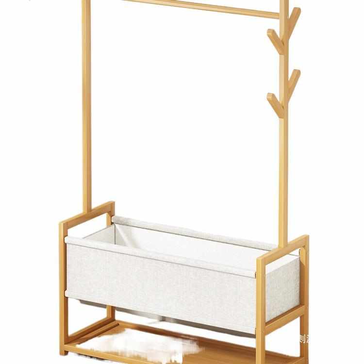 简易转角鞋架衣帽架一体落地卧室挂衣架子客厅家用门厅玄关置物架