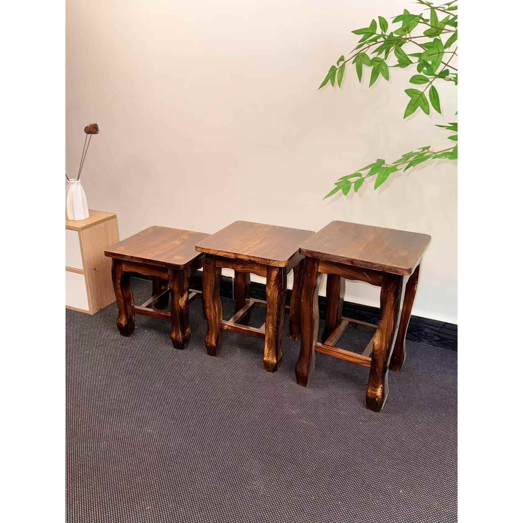 柏木实木小木凳家用方凳客厅儿童矮凳板凳茶几凳换鞋凳木质登