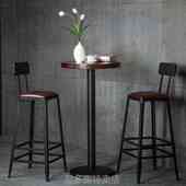 2022新吧台椅高脚椅铁艺家用靠背椅简约高椅子酒吧椅高脚椅子 坐