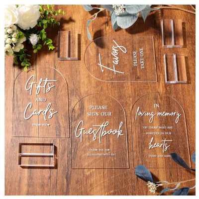 亚克力婚礼席位桌卡餐厅宴会桌号牌台卡用于仪式婚礼礼品桌标志