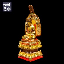 普济寺毗卢观音菩萨木雕佛像寺庙家用香樟木贴金大漆工艺摆件