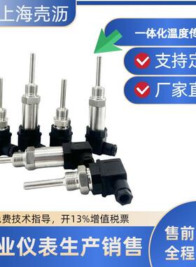 一体化温度变送器PT100气液两用插入式热电阻赫斯曼航插传感TM110
