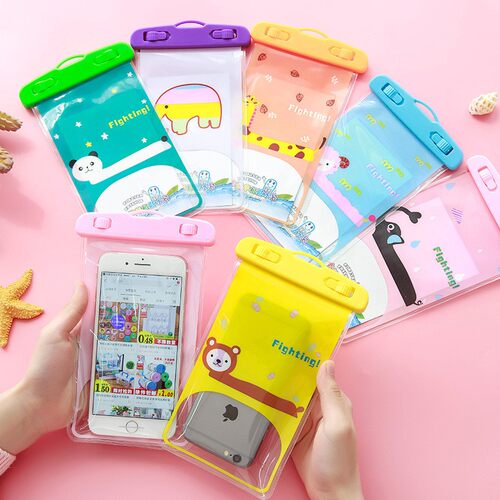 Creative Cartoon Mobile Phone Waterproof Bag - Colorful Anim