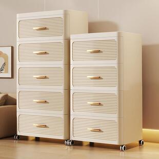 加厚加深夹缝收纳柜收纳柜厨房置物架客厅靠墙零食柜抽屉式一体柜