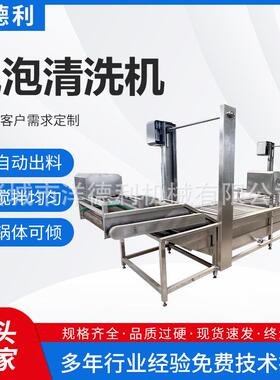 连续式果蔬气泡清洗机菜花木耳连续清洗机净菜深加工气泡清洗机