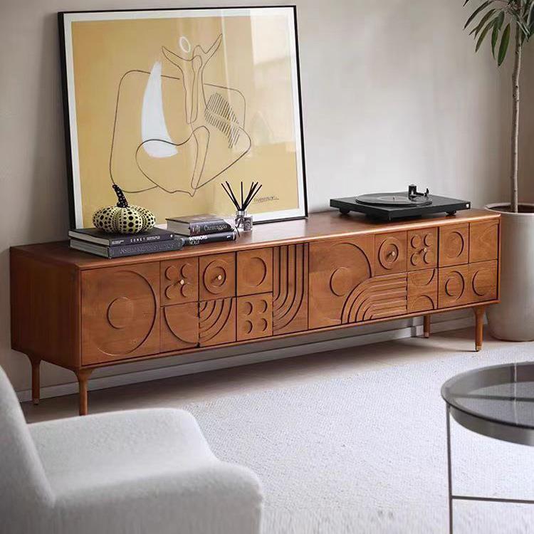 法式复古斗柜中古全实木雕花双门边柜储物柜黄杨木卧室收纳柜