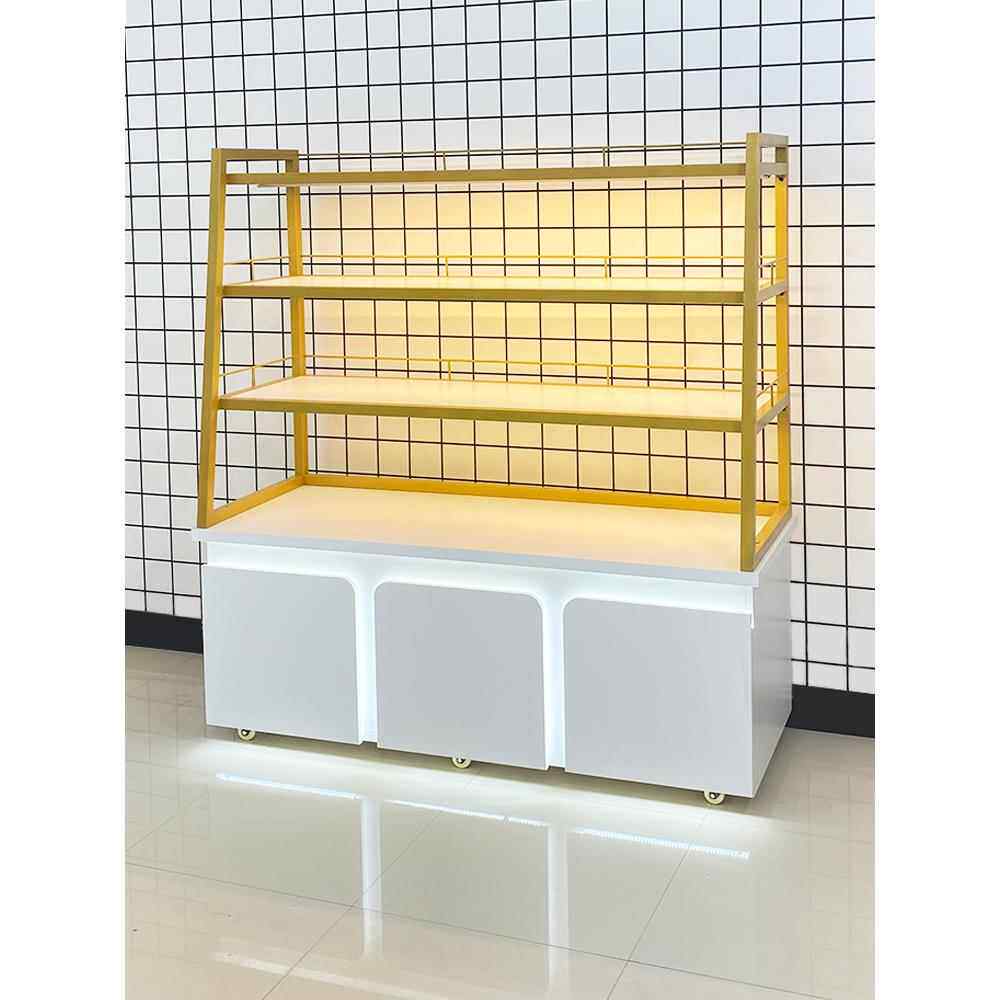 新面包展示柜蛋糕糕点店侧岛饼干烤面包干点墙展示架烘烤桌