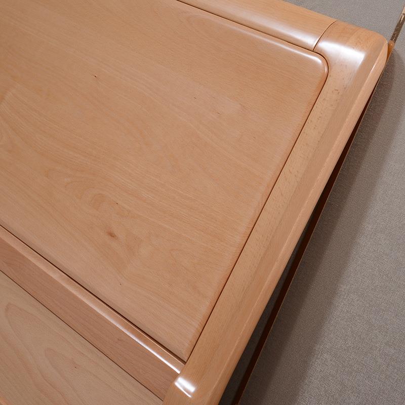 榉木全木床双原人婚床工厂直销木F767SSS8质18米1.实5新.中式高箱