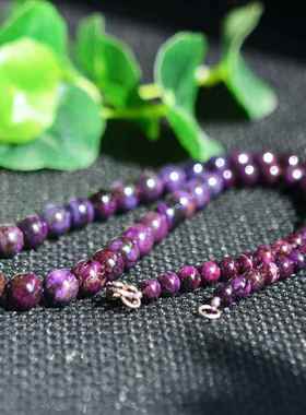 天然老油皇家紫舒俱来塔链项链复古优雅女饰品苏纪石6.8-10.3mm