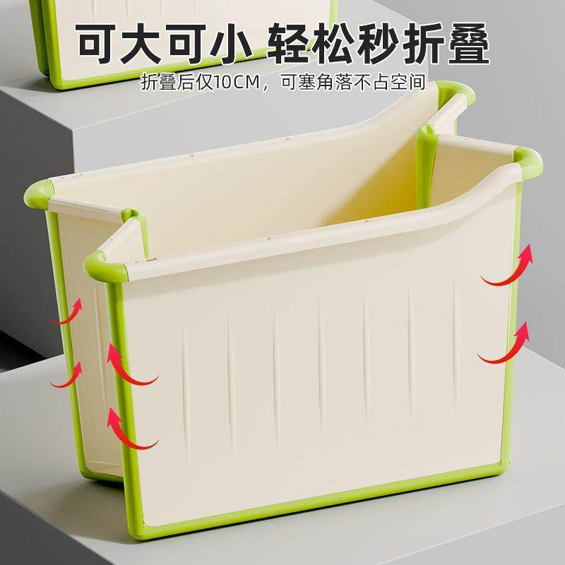 儿童泡澡桶宝宝洗澡桶家用大号折叠浴桶可坐6到12岁浴盆加厚超厚