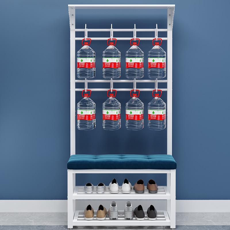 KE3C现代卧室挂衣架换鞋凳一体家用进门口软包衣帽架穿鞋柜可坐垫