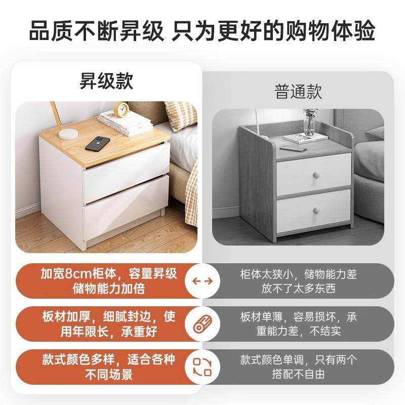 床头柜卧室家用简易置物架简约代现收纳柜储物CTG0148小柜子20型2