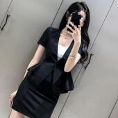 气质美容院工装 职业西装 新款 女夏季 高端珠宝店酒店前台工作服 套装