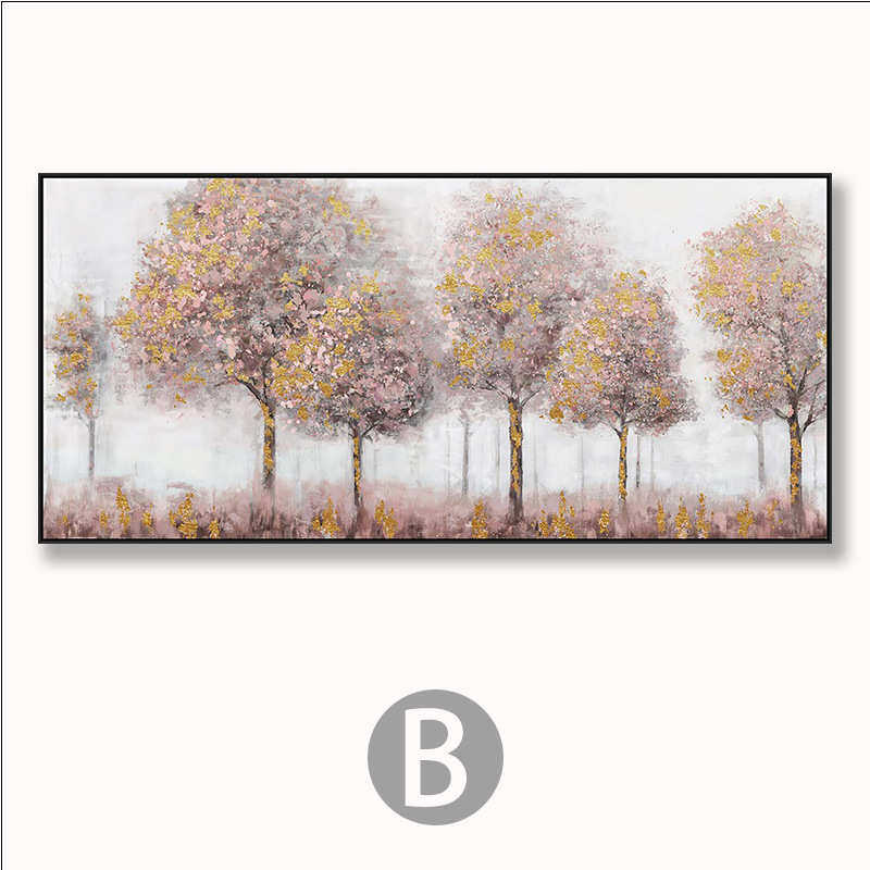 版油画 尺寸客厅装饰画半北欧源头壁画装饰横手绘大风景工厂挂画