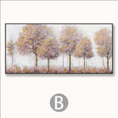 饰画半北欧源头壁画装 尺寸客厅装 饰横手绘大风景工厂挂画 油画 版