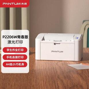 奔图P2206W青春版 线打印2210印 黑白激光家用印表机手机直连无线