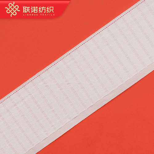 联诺纺织辅料上浆白布带7.3cm红线上浆多孔连孔带绑带编织