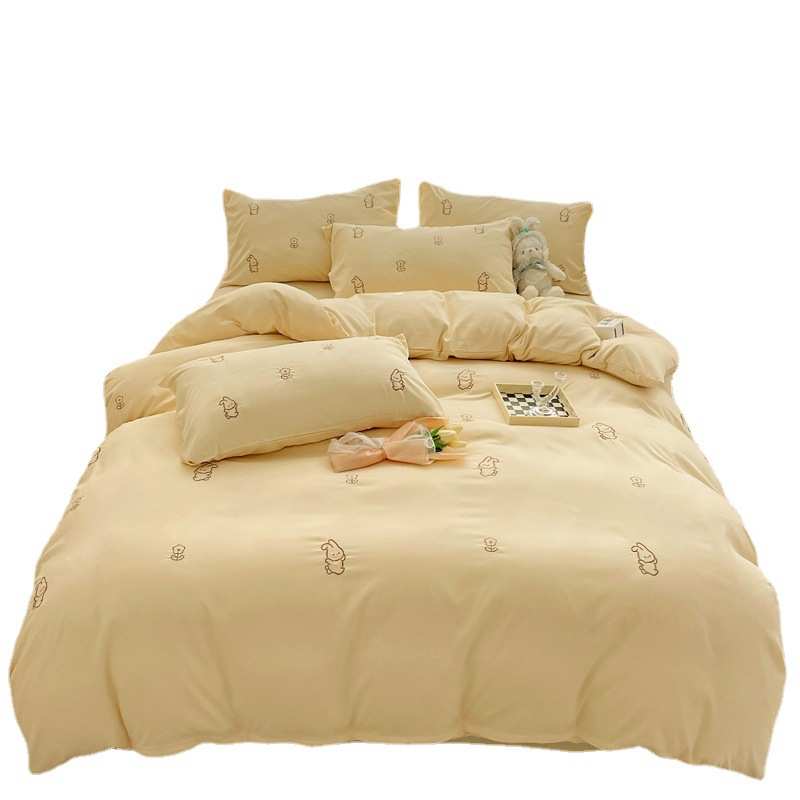 笠简约被套棉套件春秋床上用品棉件套公主床单全水洗风床韩式四款