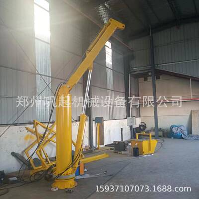 吨5吨液压伸缩船吊油电两用固定船吊折叠式渔船甲板液压直臂船吊