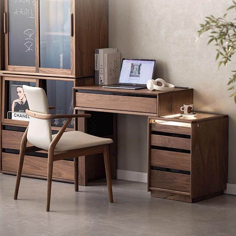 黑胡桃木梳妆台斗柜一体全实木樱桃木化妆桌北欧简约卧室收纳柜,住宅家具,梳妆台/桌,淘宝优惠券,粉丝福利购,淘宝优惠卷