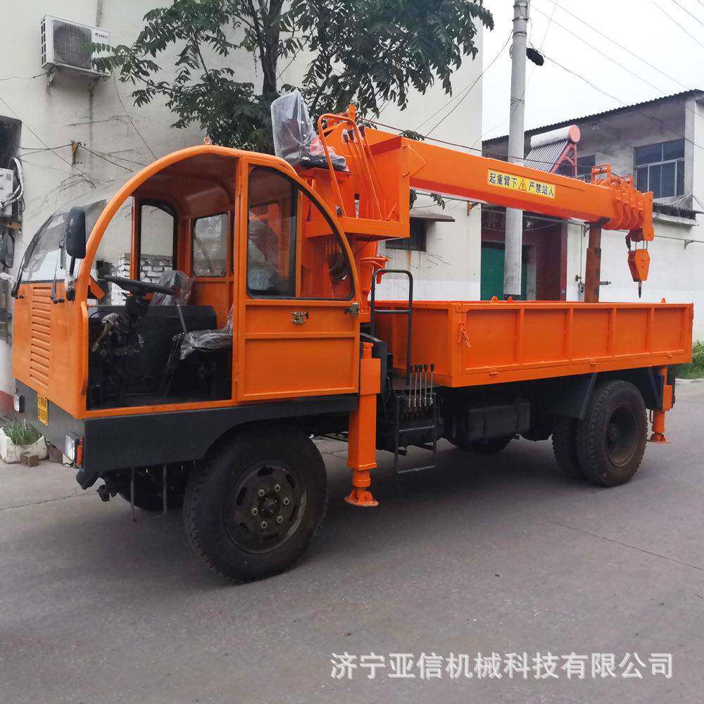 自制四不像随车吊6吨四轮自卸平板吊车运输吊装起重机