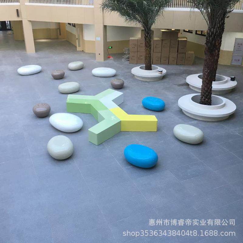 玻璃钢树池坐凳户外异形长条休闲座椅园林景观创意花坛休息凳美陈