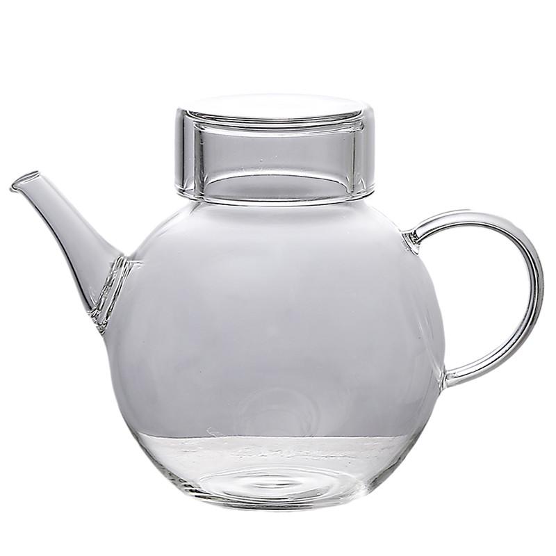 一人壶小茶壶耐高温玻璃壶功夫小号泡茶壶高硼硅玻璃小圆壶泡茶壶