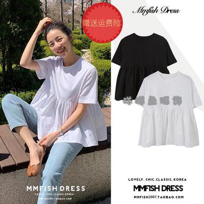 T-shirt Doll Shirt Women's Summer Cotton Round Neck Short