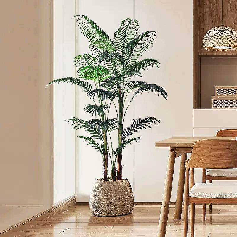 仿真植物盆栽室内大型散尾葵橱窗仿真绿植落地盆景仿真葵树