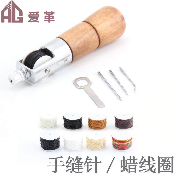 缝纫机DIY皮革工具手缝器缝皮机线圈皮革缝线机皮雕蜡线圈线器