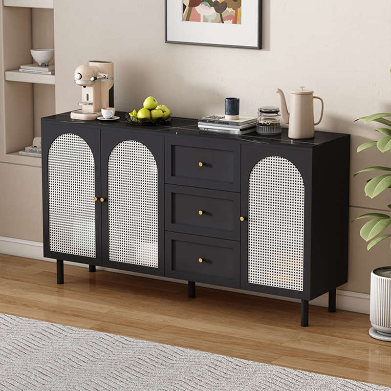 商业专用岩板餐边柜现代简约办公室储物矮柜轻奢吧台茶水柜落地柜