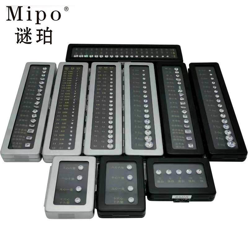 仿裸钻锆石大小对比色石直径比尺寸比重教学工具道具展示