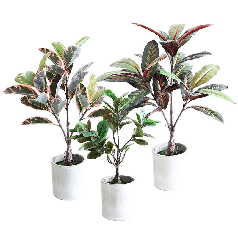 仿真龟背叶绿植盆栽客厅家居装饰商场办公室落地摆件假琴叶榕盆景