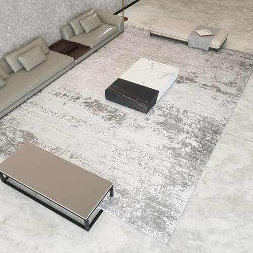 地毯客厅轻奢极简风灰色北欧高级现代简约茶几毯卧室床前耐脏地垫