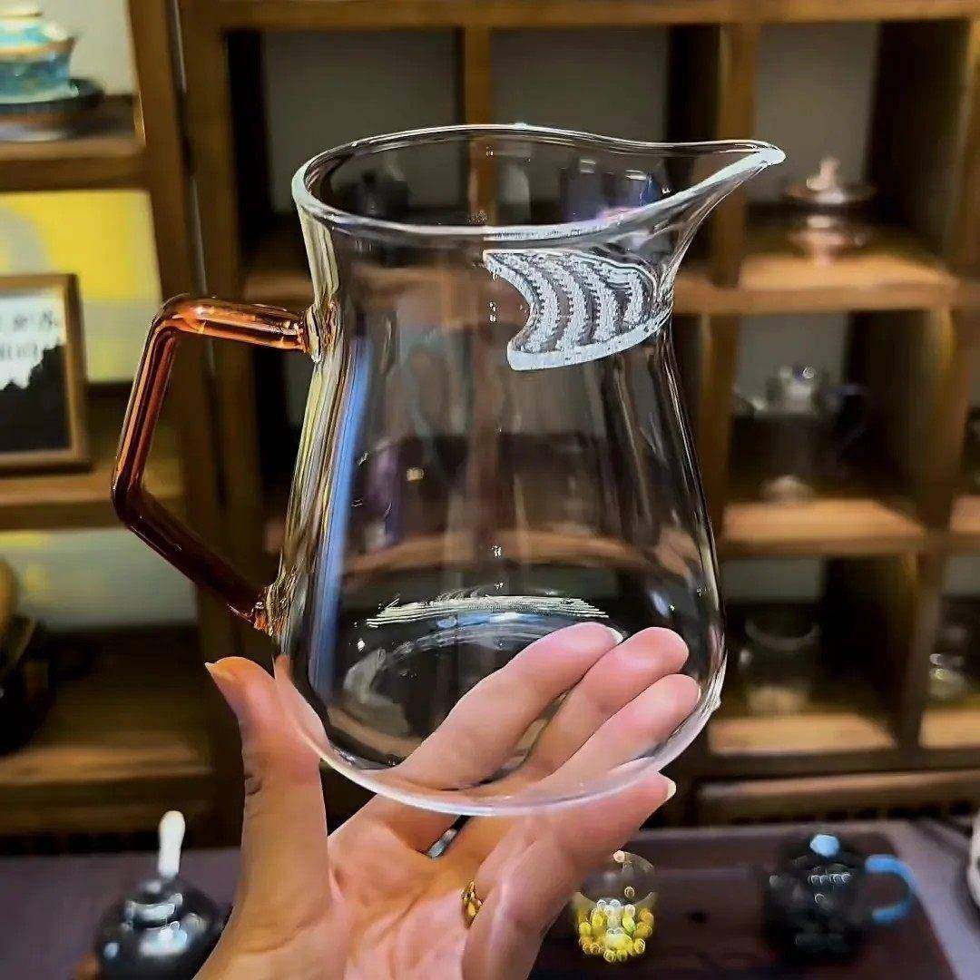 防爆加厚玻璃月牙公道杯茶漏一体大容量透明分茶器耐高温网红杯,餐饮具,公道杯,淘宝优惠券,粉丝福利购,淘宝优惠卷