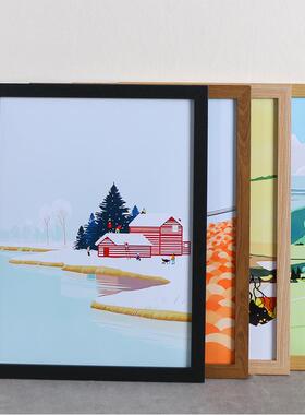 手工木质相框摆台装裱画框A3A416寸挂墙相框4K8K创意照片墙