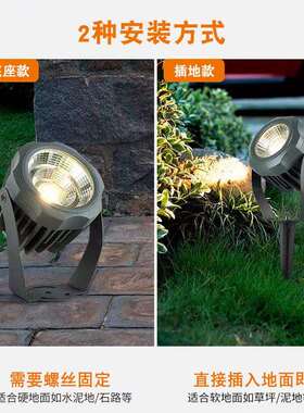 COB投光灯户外亮化灯具10W20W24W30W50W防水插地led灯