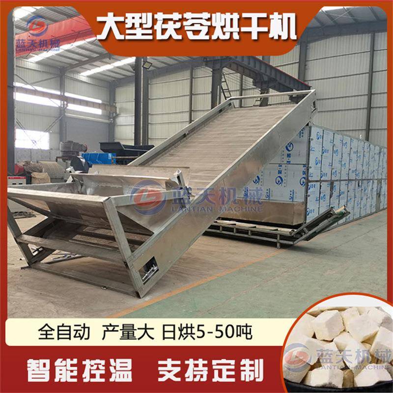 大型茯苓切片烘干设备全自动土茯苓药材烘干线网带式茯苓烘干机