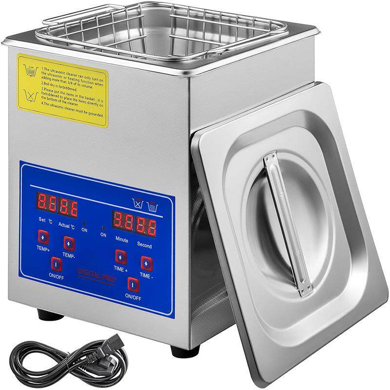 跨境2L超声波清洗机不锈钢110V小型珠宝手表眼镜美甲工具清洗器