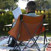 户外折叠月亮椅轻便野餐露营休闲凳子便携式 画画野外沙滩钓鱼椅