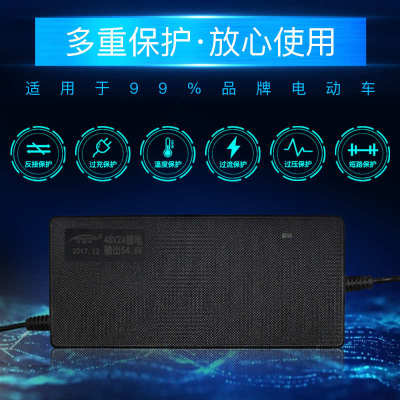 绿源锂电池电动车自行车充电器24V36V48V10AH 42V2A 54.6V3A包邮
