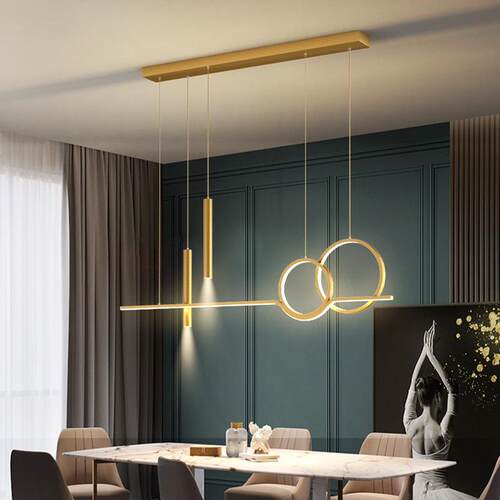 餐厅吊灯现代简约led创意灯具长条设计师极简北欧吧台饭厅餐桌灯