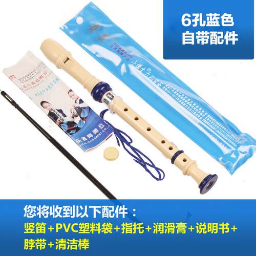 正品竖笛6孔8孔高音六初学专业奇美乐德式孔八孔坚笛者小学器生三
