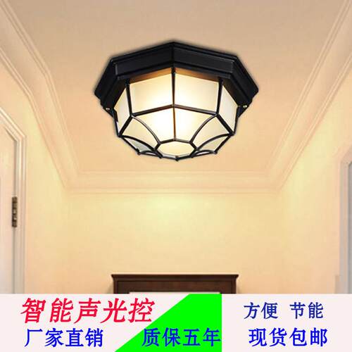 LED吸顶灯室外防水阳台灯走廊过道玄关灯户外露台庭院入户门厅灯