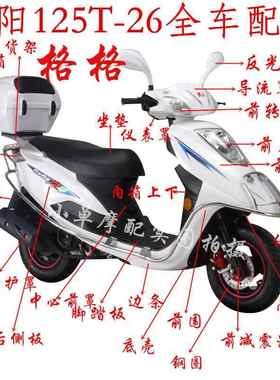 大阳摩托车配件DY125T-26格格面板前围导流罩内箱100T-6全车外壳