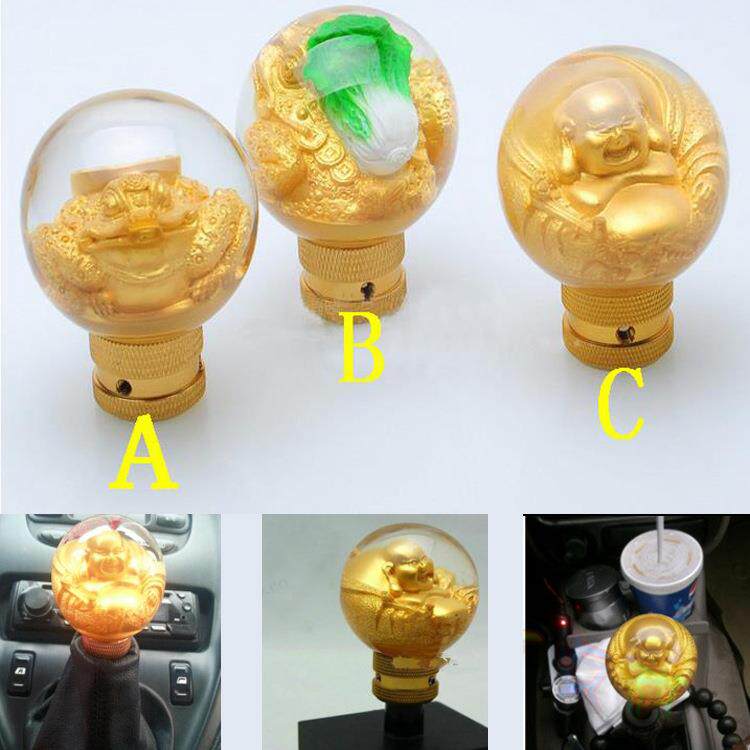 汽车改装排挡头佛挂档杆头水晶招财佛手动档排挡杆通用波棍头