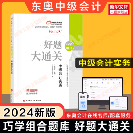 东奥巧学组合2024年中级会计实务好题大通关陆斐题库，章节练习题册中级会计师职称考试可搭基础真题试题试卷教材轻松过关1轻一2二