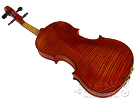 全手工天然虎纹小提琴、水平纹，独板(整板)、欧料整板小提琴