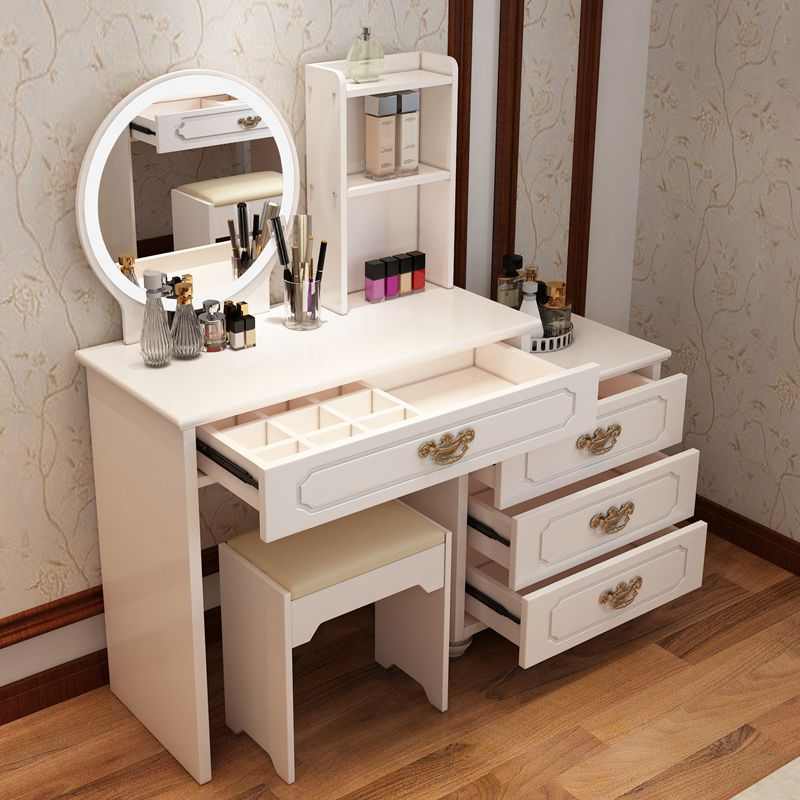 欧式梳妆台小户型迷你卧室简约现代化妆桌经济型梳妆柜网红化妆台