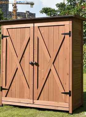 防腐工具雨实木多功能柜阳AL100306台防储柜庭园院花户外收纳柜物